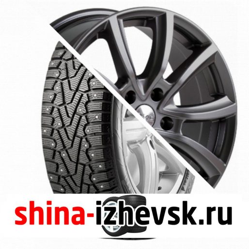Колесо в сборе Pirelli Winter Ice Zero 225/65 R17 T 106 + СКАД Онтарио 7xR17 5×112 ET45 DIA66.6 Черно-серый цвет с перламутровыми оттенками в Ижевске